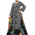 DRAVINAM Trends Kurti 2.50 mtrs, PURE COTTON DYED (2.7 m),PURE LAWN MULMUL DIGITAL PRINT COTTON DUP (2.25|Black