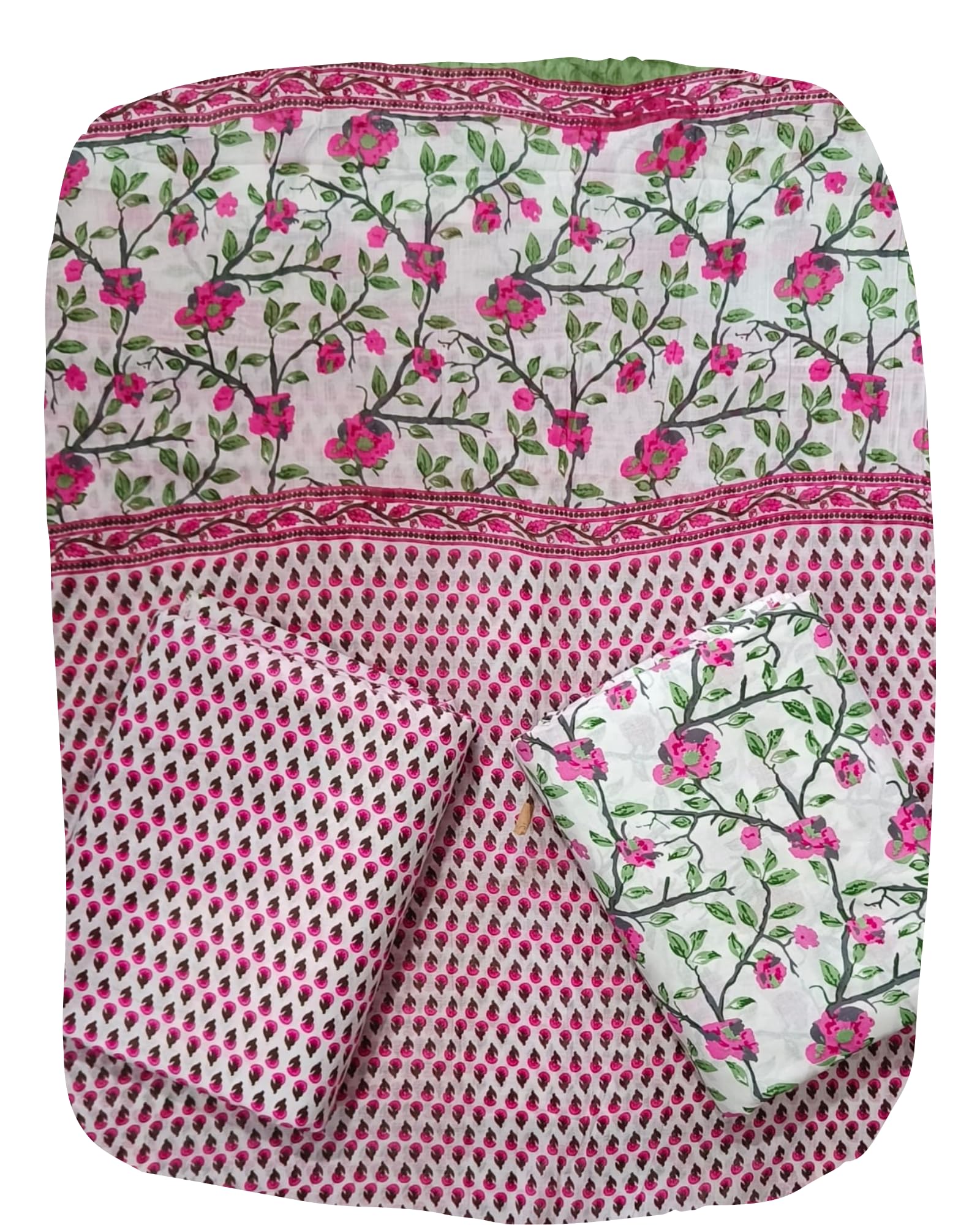 DRAVINAM Trends Jaipuri Print Cambric Cotton Unstitched Salwar Suit Dress Material for Women with Mulmul Cotton Dupatta