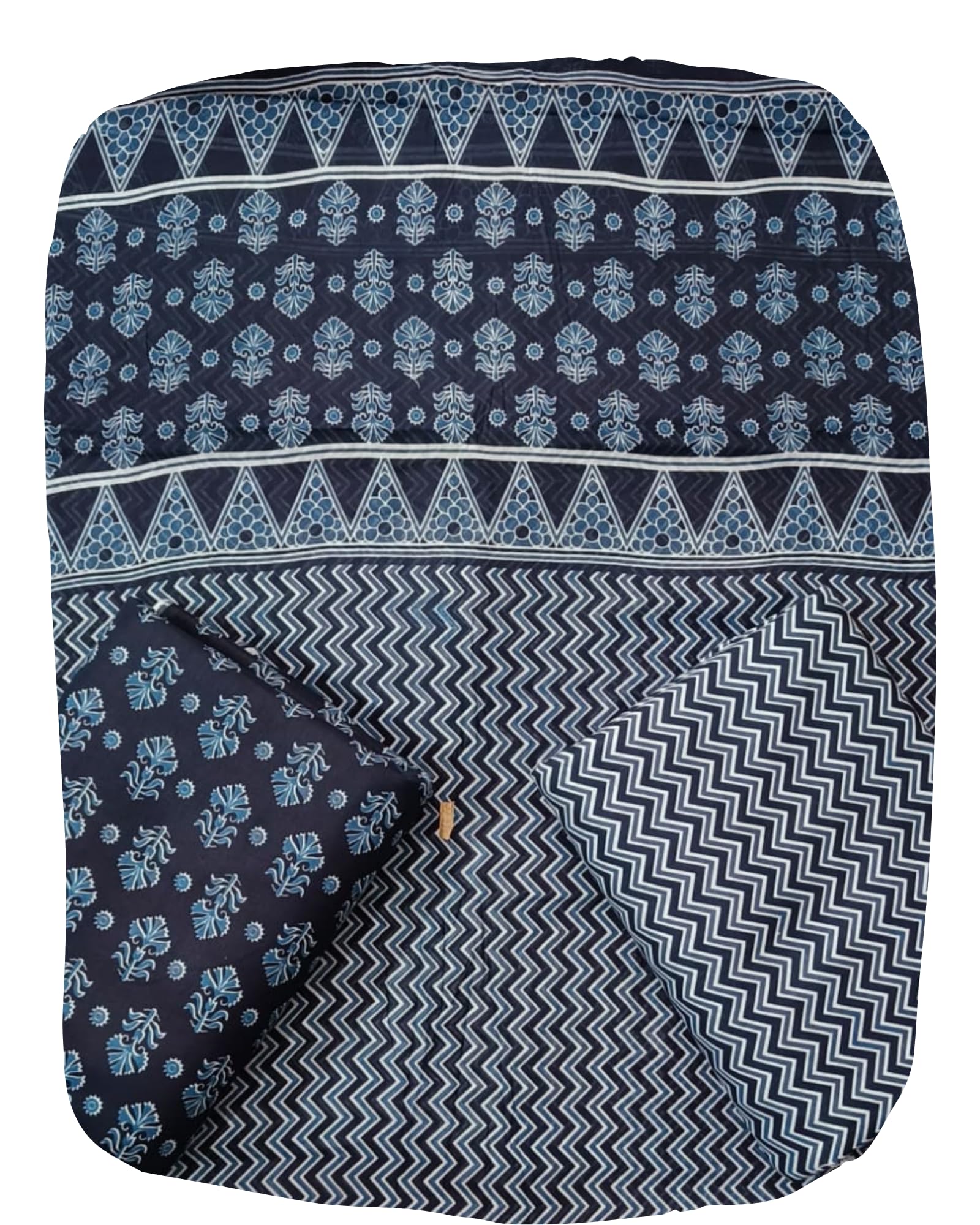 DRAVINAM Trends Jaipuri Print Cambric Cotton Unstitched Salwar Suit Dress Material for Women with Mulmul Cotton Dupatta