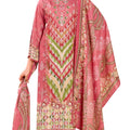 DRAVINAM Trends Kurti 2.50 mtrs, Pure Viscose Rayon (3 mtrs apx), Pure Cotton Mal Mal Print (2.30|Peach