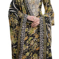 DRAVINAM Trends Pure Viscose Rayon Digital Printed Fancy Embroidered Organza Lace Suit Dress Material with Unstitched Bottoms and Cotton Cutwork Embroidered Dupatta