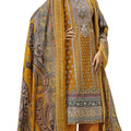 DRAVINAM Trends Women's Unstitched Salwar Suit Dress Material - Cotton Digital Printed Organza Embroidered Kameez II Unstitch Bottoms II Cotton Dupatta