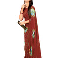 DRAVINAM Trends Women's Georgette Saree With Unstitched Blouse Piece (SareeT_5_Mehndi Green)