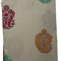 DRAVINAM Trends cotton blend Saree (Ikkat2_7_Cream and Red)