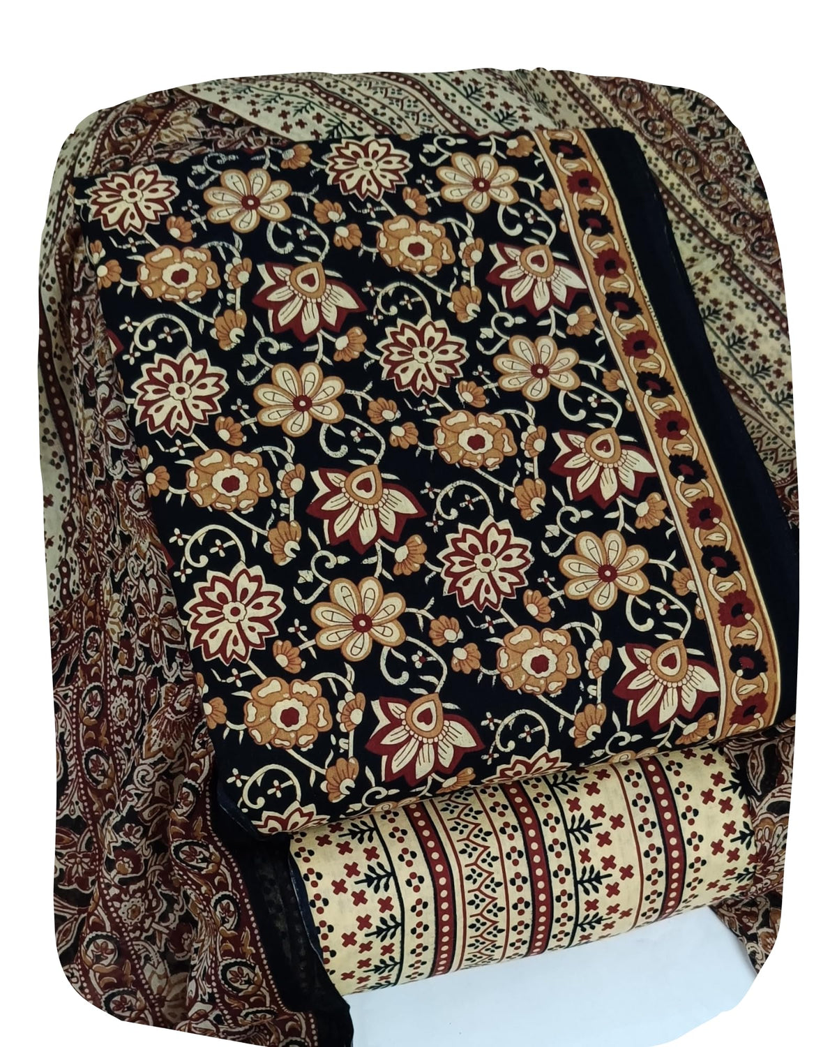 DRAVINAM Trends Jaipuri Print Cambric Cotton Unstitched Salwar Suit Dress Material for Women with Mulmul Cotton Dupatta