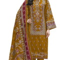 DRAVINAM Trends Women's Unstitched Cotton Salwar Suit Dress Material - Pure Cotton Heavy Embroidered Kameez II Unstitch Bottoms II Mal Mal Dupatta