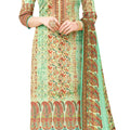 DRAVINAM Trends Pure Pashmina Siroski Work Digital Printed Unstitched Salwar Suit Material with Pashmina Printed Dupatta