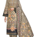 DRAVINAM Trends Unstitched Suit Material II Jam Cotton Pakistani Digital Printed Neck and Daman Embroidered Swaroski Work Kameez II Unstitched Bottoms II Cotton Maslin Dupatta