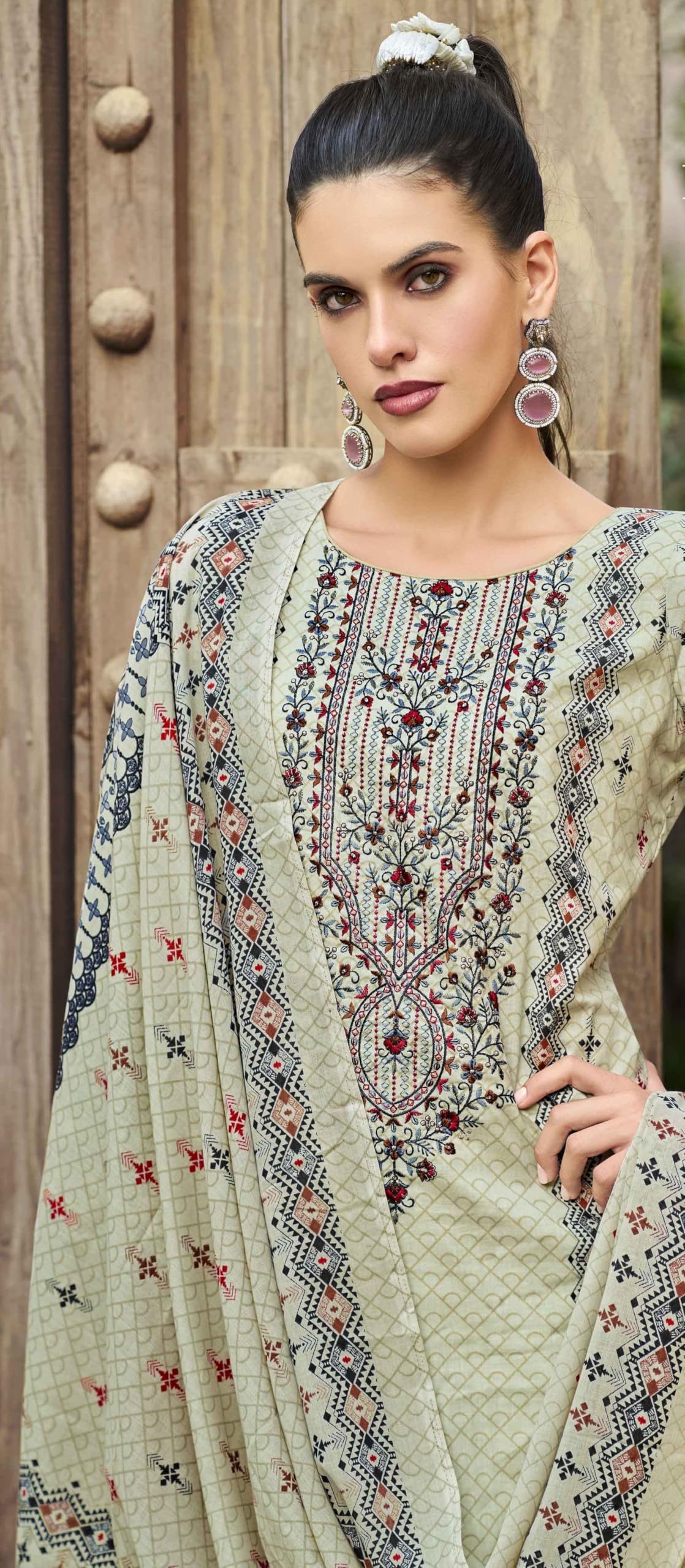 DRAVINAM Trends Kurti 2.50 mtrs, PURE COTTON DYED (2.7 m),PURE LAWN MULMUL DIGITAL PRINT COTTON DUP (2.25|Bawa
