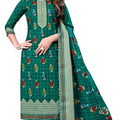 DRAVINAM Trends Women's Heavy Pashmina Spun Digital Style Kani Kashmiri Printed Unstitched Salwar Suit for Women with Siroski Work and Printed Pashmina Shawl Dupatta