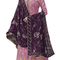 DRAVINAM Trends Women's Pure Dola Banarasi Silk Viscose Pakistani Dress Material with Pure georgette heavy embroidered Dupatta (pink)
