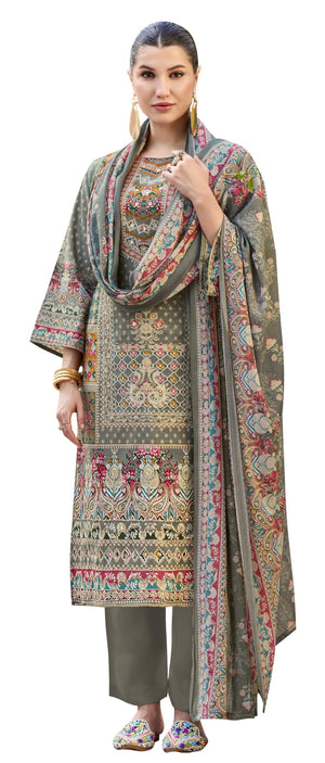 DRAVINAM Trends Kurti 2.50 mtrs, Pure Cotton (3 mtrs apx), Pure MAL MAL Cotton Dupatta Print (2.30|Black