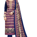 DRAVINAM Trends Women's Printed Woolen Pashmina Unstitch Salwar Suit Dress Material with Printed Woolen Warm Shawl Dupatta