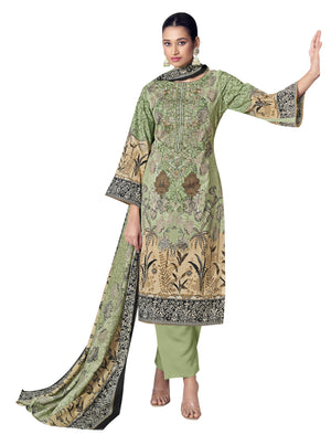 DRAVINAM Trends Women's Unstitched Premium Cambric Cotton Embroidered Suit Material