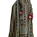 DRAVINAM Trends Women's Unstitched Rayon Salwar Suit Dress Material – Heavy Viscose Printed Top with Handwork II Pure Viscose Plain Bottom II Pure Cotton Mal Mal Printed Dupatta