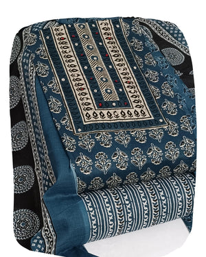 DRAVINAM Trends Women's Cambric Cotton Dress Material | Unstitch Printed Suit Set with Cotton Dupatta