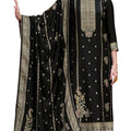 DRAVINAM Trends Women's Pure Viscose Pashmina Jacquard Unstitch Salwar Suit Dress Material with Jacquard Twill Pashmina Warm Shawl Dupatta