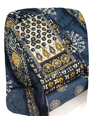 DRAVINAM Trends Women's Cambric Cotton Dress Material | Unstitch Printed Suit Set with Cotton Dupatta