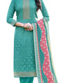 DRAVINAM Trends Women's Printed Siroski Work Pashmina Unstitch Salwar Suit Dress Material with Printed Twill Pashmina Warm Shawl Dupatta