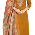 DRAVINAM Trends Women's Unstitched Winter Wear Woollen Pashmina Embroidered Salwar Suit Dress Material with Pashmina Printed Shawl Dupatta
