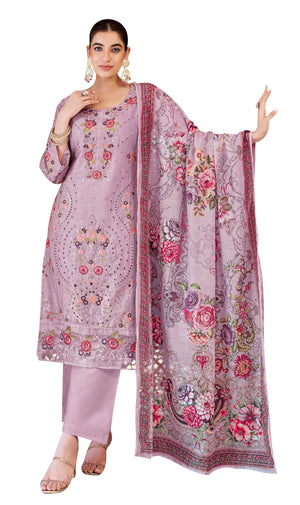 DRAVINAM Trends Kurti 2.50 mtrs,Pure Cotton Solid (2.7 m), Pure Cotton Mal Mal Print Dupatta (2.25 m)|Green