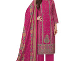 DRAVINAM Trends Kurti 2.50 mtrs,Pure Viscose Reyon Solid (2.7 m),Pure Viscose Silk Designer Print Dupatta (2.25 m)|Pink