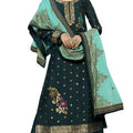 DRAVINAM Trends Women's Pure Dola Meenakari Jacquard Hand work Pakistani Suit with Pure Georgette Embroidered Dupatta