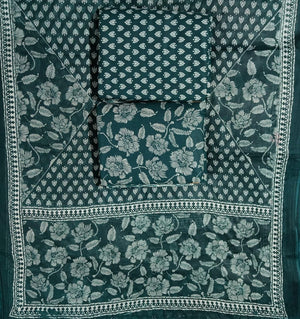 DRAVINAM Trends Jaipuri Print Cambric Cotton Unstitched Salwar Suit Dress Material for Women with Mulmul Cotton Dupatta