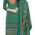 DRAVINAM Trends Women's Unstitched Kaani Print Pashmina Winter wear Dress Material Fabric for Salwar Suit with printed pashmina Kashmiri shawl dupatta (Green)