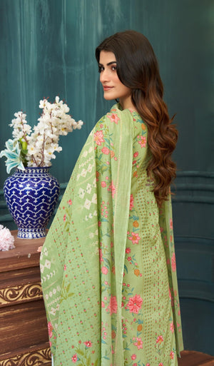 DRAVINAM Trends Women's Unstitched Salwar Suit Dress Material - Cotton Digital Printed Organza Embroidered Kameez II Unstitch Bottoms II Cotton Dupatta