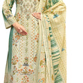 DRAVINAM Trends Women's Unstitched Salwar Suit Dress Material - Cotton Digital Printed Organza Embroidered Kameez II Unstitch Bottoms II Cotton Dupatta