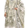 DRAVINAM Trends Women's Unstitched Cotton Suit Dress Material -Embroidered Digital Print Top II Plain Bottoms II Digital Print Dupatta