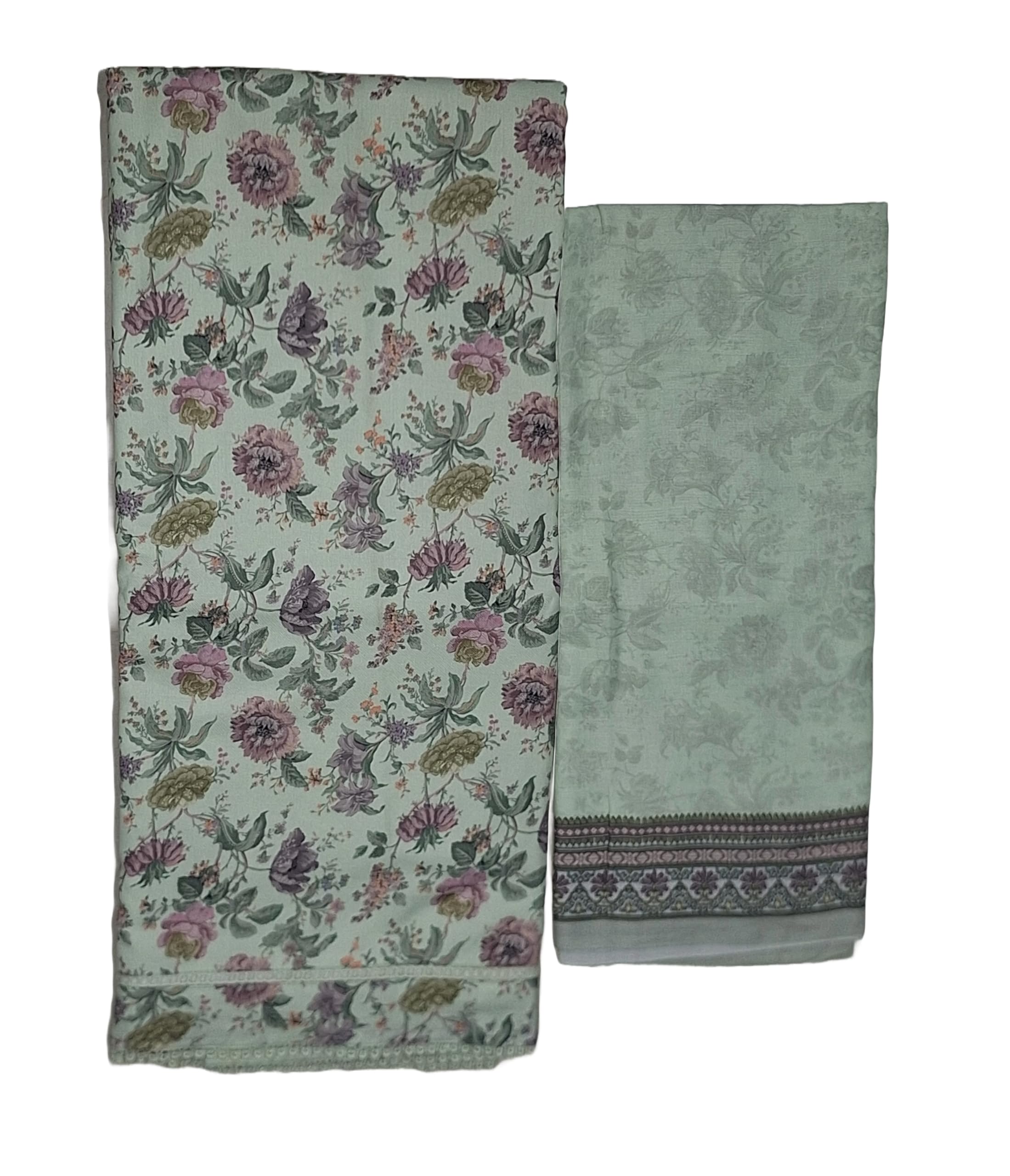 DRAVINAM Trends Women's Unstitch Pure Pashmina Woolen Kashmiri Printed Salwar Suit Dress Material with Pashmina Printed Shawl Dupatta