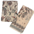 DRAVINAM Trends Women's Premium Linen Cotton Floral Printed Embroidered and Sequence Work Unstitched Salwar Suit Dress Material with Linen Printed Bordered Dupatta