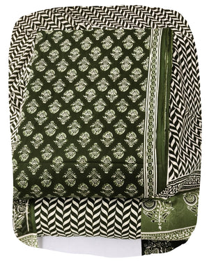 DRAVINAM Trends Jaipuri Print Cambric Cotton Unstitched Salwar Suit Dress Material for Women with Mulmul Cotton Dupatta