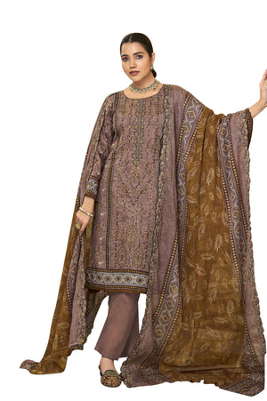 DRAVINAM Trends Women's Unstitched Salwar Suit Dress Material - Cotton Digital Printed Organza Embroidered Kameez II Unstitch Bottoms II Cotton Dupatta