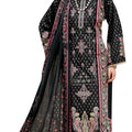 DRAVINAM Trends Kurti 2.50 mtrs,PURE COTTON SOLID DYED (2.7 m),PURE VISCOSE LAWN MULMUL DIGITAL PRINT BOX PALLU|Black