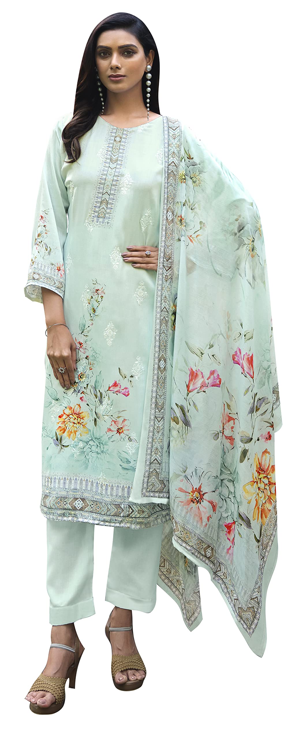 DRAVINAM Trends Cotton Printed Kurta Set