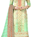 DRAVINAM Trends Pure Pashmina Siroski Work Digital Printed Unstitched Salwar Suit Material with Pashmina Printed Dupatta