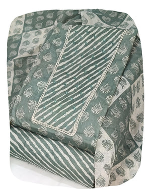 DRAVINAM Trends Women's Cambric Cotton Dress Material | Unstitch Printed Suit Set with Cotton Dupatta