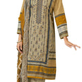 DRAVINAM Trends Women's Unstitched Cotton Embroidered Digital Printed Suit Material with Printed Cotton Dupatta