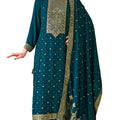 DRAVINAM Trends Women's Unstitched Pure Woolen Viscose Pashmina Jacuard Winter Wear Salwar Suit Dress Material with Premium Woolen Pashmina Jacquard Designer Jaal Shawl Dupatta