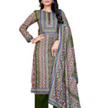 DRAVINAM Trends Women's Pashmina Digital Kani Kashmiri Printed Unstitched Salwar Suit for Women with Digital Shawl Dupatta