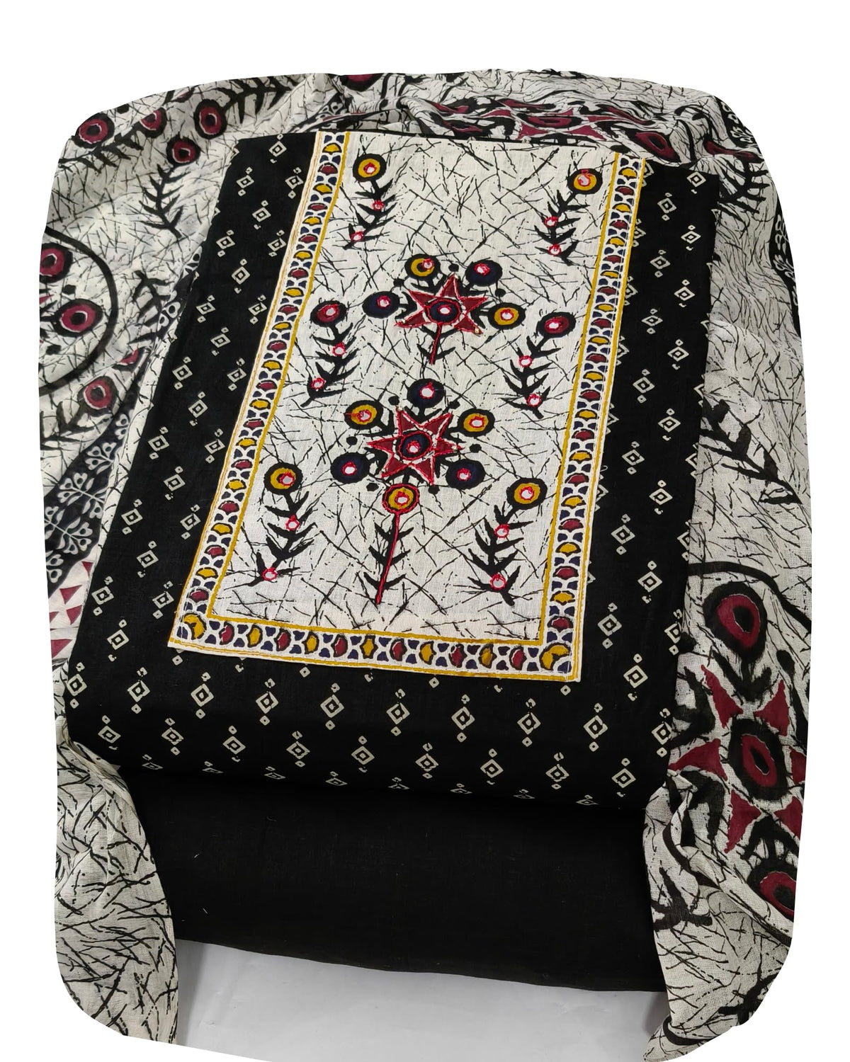 DRAVINAM Trends Women's Cambric Cotton Dress Material | Unstitch Printed Suit Set with Cotton Dupatta