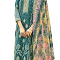 DRAVINAM Trends Women's Unstitched Winter Wear Swaroski Diamond Work Pakistani Woollen Pashmina Salwar Suit Dress Material with Twill Pashmina Printed Shawl Dupatta