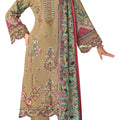 DRAVINAM Trends Women's Unstitched Cotton Suit Dress Material - Pure Cambric Cotton Pakistani Print Embroidered Kameez II Pure Cotton Bottoms II Pure Cotton Dupatta