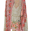 DRAVINAM Trends Unstitched Pakistani Embroidered Pure Cotton Salwar Suit Dress Materials with Cotton Dupatta