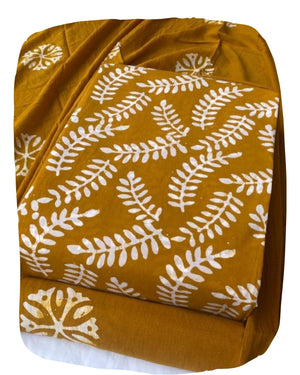 DRAVINAM Trends Unstitched Jaipuri Handmade Wax Batik Print Soft Cotton Dress Material with Dupatta