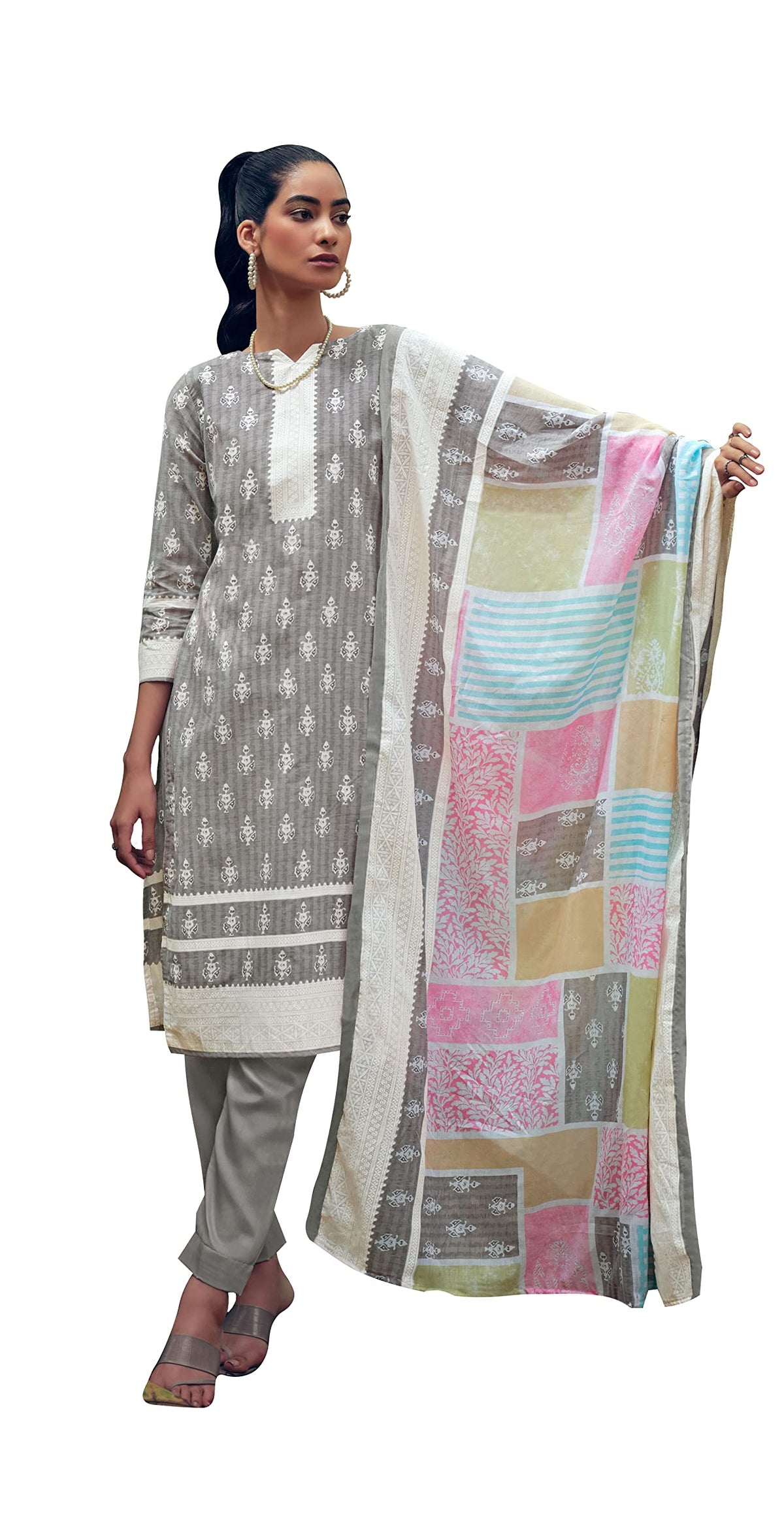 DRAVINAM Trends Unstitch Cotton Salwar Suit Set