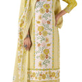 DRAVINAM Trends Women's Unstitched Salwar Suit Dress Material - Cotton Printed Hand Embroidered Kameez II Unstitched Bottoms II Cotton Dupatta
